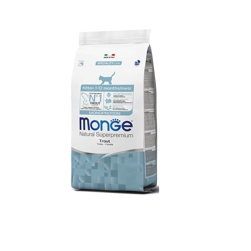 Monge Trota Monoprotein Cibo Secco Gatti Cuccioli 1-12 Mesi Sacco 400g-1