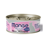 Monge Delicate Pezzetti Di Pollo Con Prosciutto Cibo Umido Per Gatti Adulti 80g-1