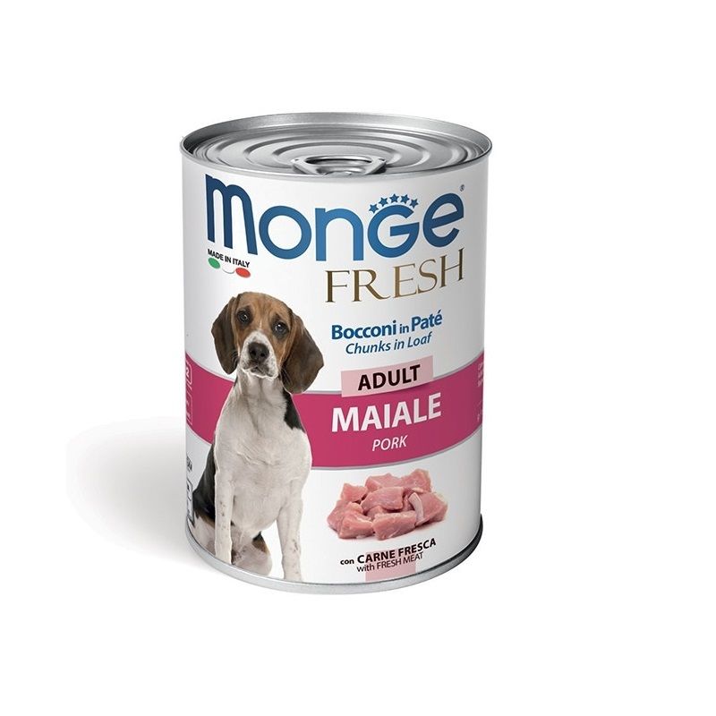 Monge Fresh Adult Maiale Cibo Umido Per Cani Adulti 400g-1