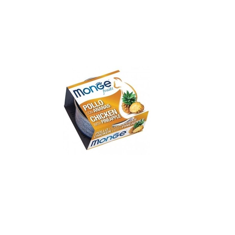 Monge Fruits Pollo Con Ananas Cibo Umido Per Gatti Adulti 80g-1