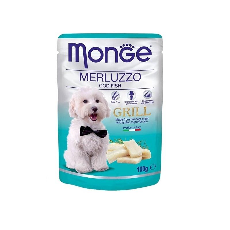 Monge Grill Merluzzo Cibo Umido Per Cani Adulti 100g-1