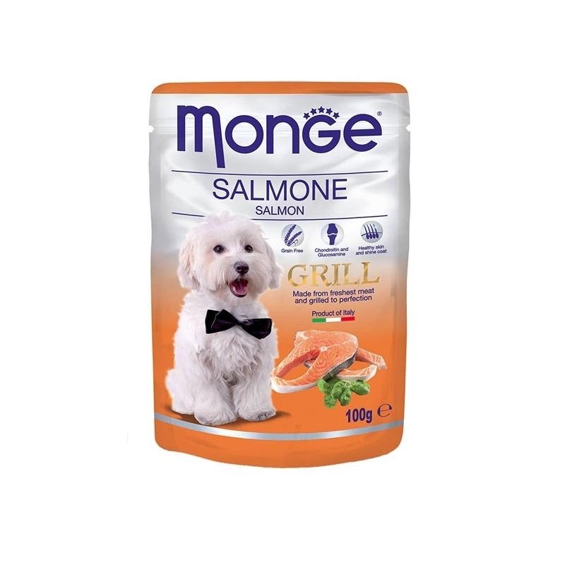 Monge Grill Salmone Cibo Umido Per Cani Adulti 100g-1