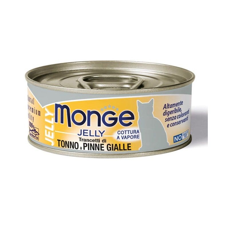 Monge Jelly Trancetti Di Tonno A Pinne Gialle Cibo Umido Per Gatti Adulti 80g-1