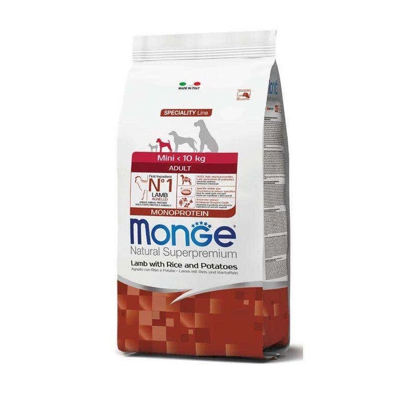 Monge Agnello Riso E Patate Cibo Secco Per Cani Adulti Taglia Piccola Sacco 7,5Kg-1