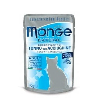Monge Natural Superpremium Tonno Con Acciughine Cibo Umido Per Gatti Adulti 80g-1