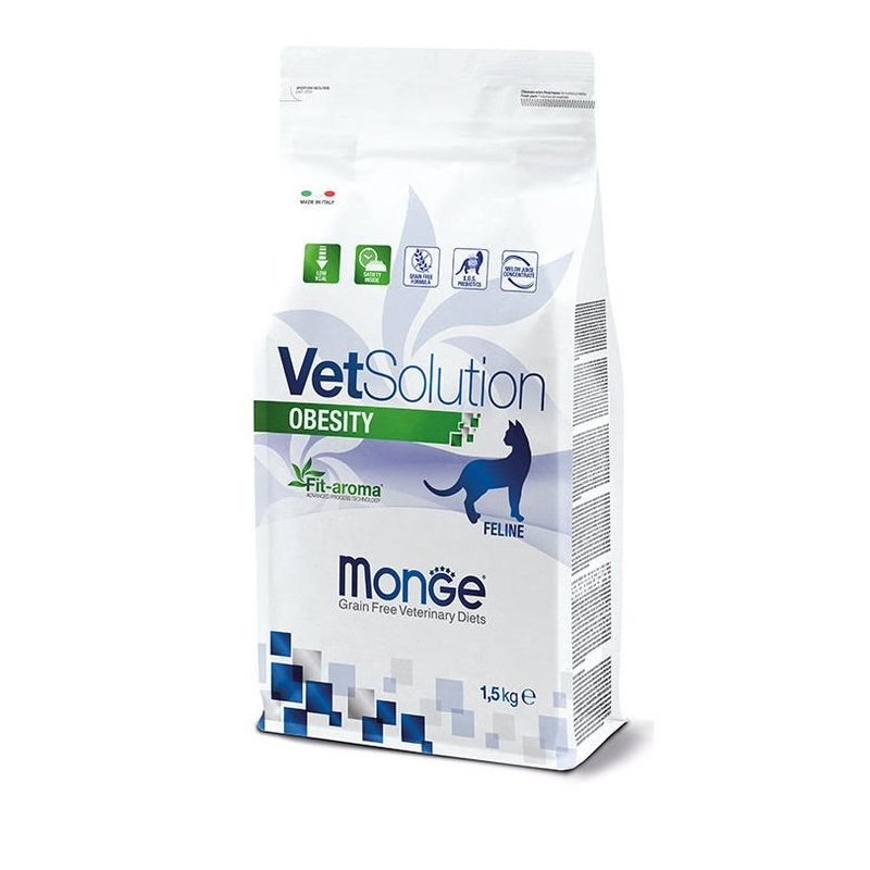 Monge Vetsolution Obesity Linea Medica Cibo Secco Gatti Sacco 1,5 Kg-1