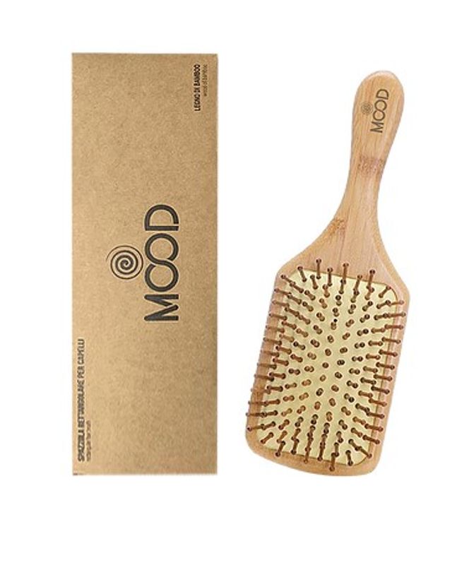 Mood Spazzola rettangolare per capelli in legno di bamboo 1 pezzo-1