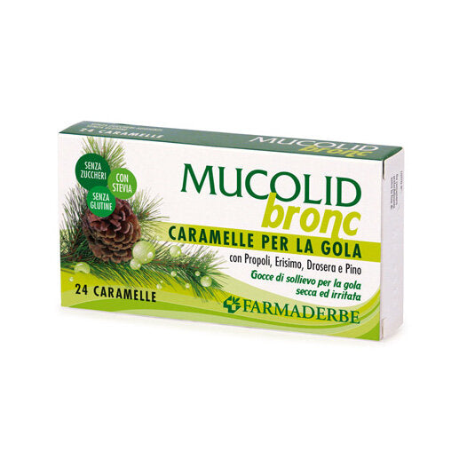 Farmaderbe Caramelle Mucolid Bronc propoli e pino 24 pezzi-2