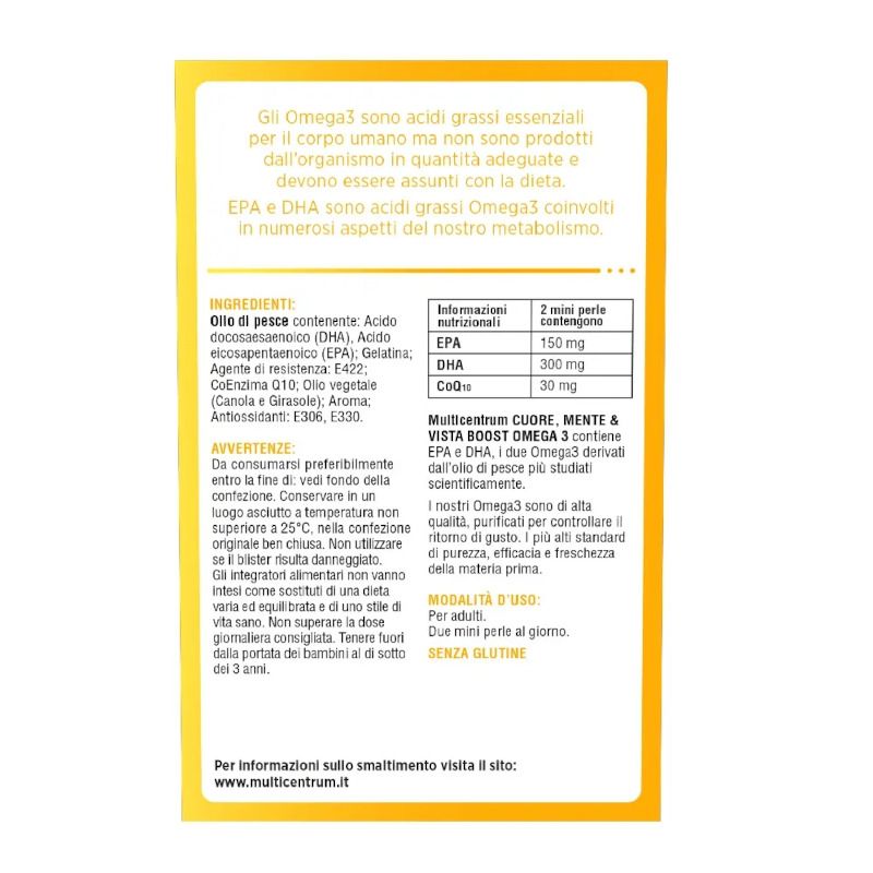 Multicentrum Cuore Mente E Vista Boost Omega3 120 Mini Perle-5