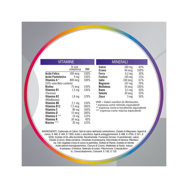 Multicentrum Donna 50+ Integratore Multivitaminico Multiminerale Calcio Ferro Acido Folico 60 Cpr-8