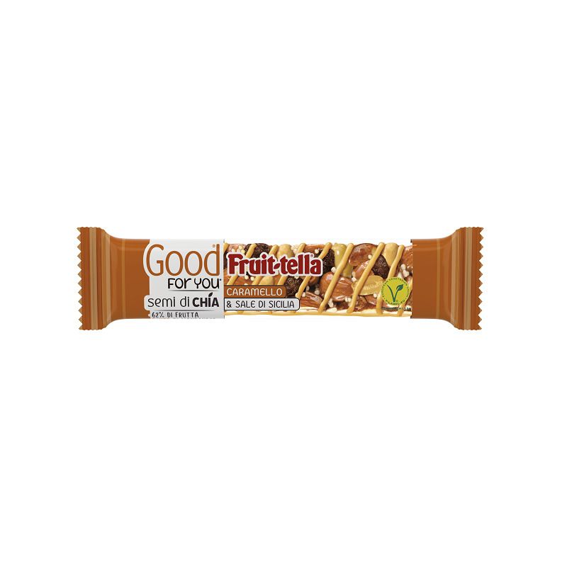 Fruittella Good for You barretta semi di chia caramello e sale di Sicilia 36g-1