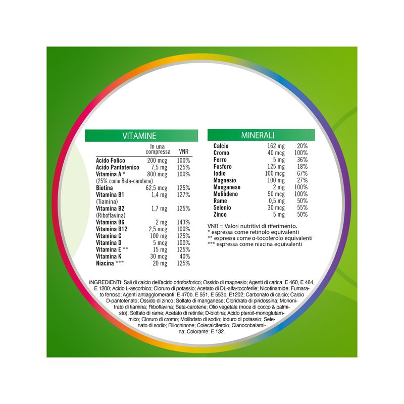 Multicentrum Adulti Integratore Alimentare Multivitaminico Vitamina C B D3 Calcio Ferro Zinco 90 Cpr-8