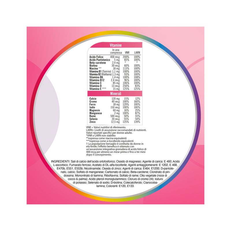 Multicentrum Pre-Mamma Integratore Alimentare Multivitaminico Acido Folico Calcio Vitamina D E 30Cpr-8
