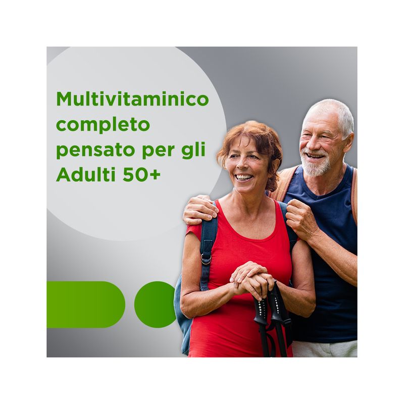 Multicentrum Adulti 50+ Integratore Alimentare Multivitaminico Vitamina B D E Magnesio Calcio 30Cpr-3
