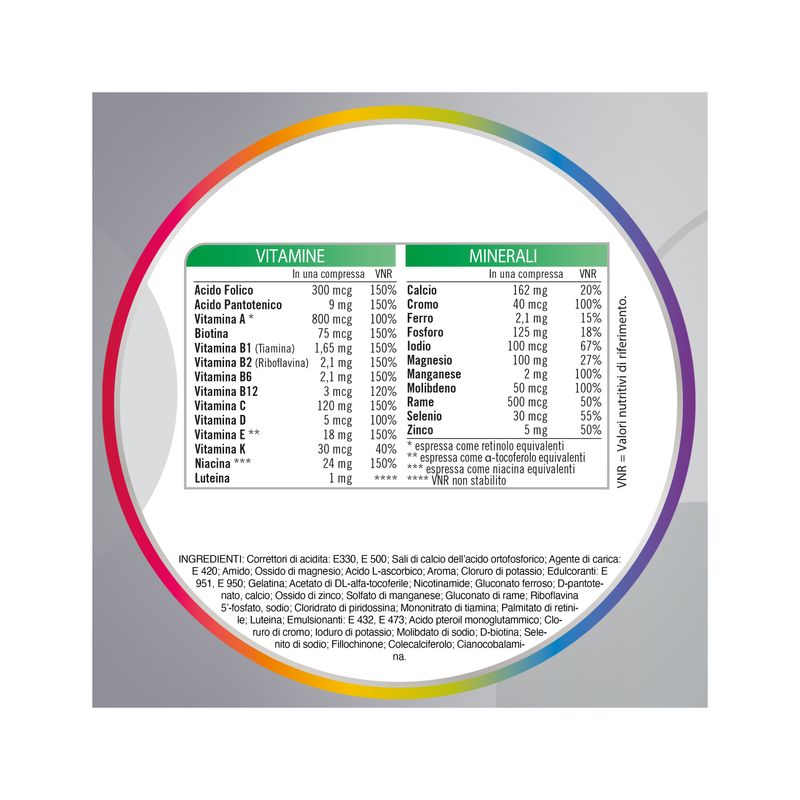 Multicentrum Adulti 50+ Integratore Alimentare Multivitaminico Vitamina B D E Magnesio Calcio 30Cpr-8