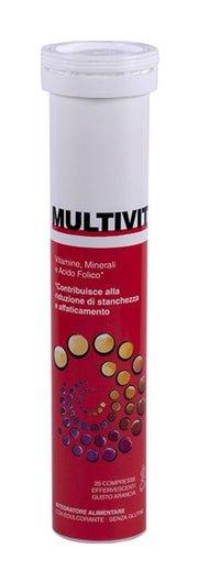 Amicafarmacia Multivit integratore multivitaminico 20 compresse effervescenti gusto arancia-1