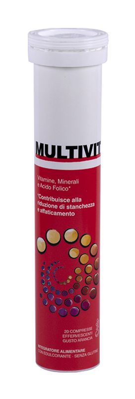 Amicafarmacia Multivit integratore multivitaminico 20 compresse effervescenti gusto arancia-1