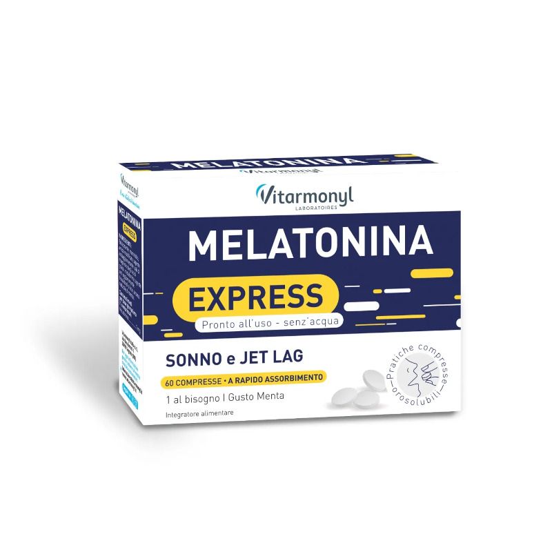 Vitarmonyl Melatonina Express per il benessere del sonno 60 compresse-1