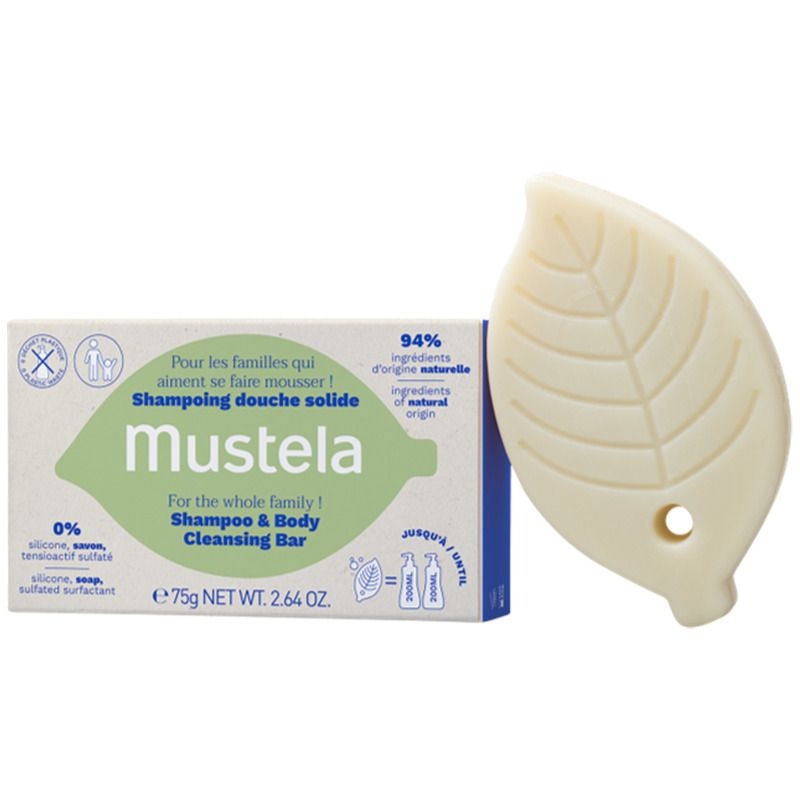 Mustela Cleansing Bar detergente solido corpo e capelli 75g-1