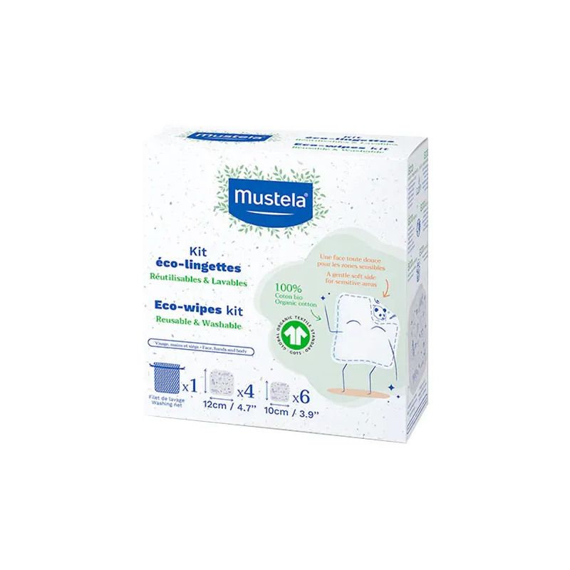 Mustela Kit Salviette Riutilizzabili 10 pezzi-1