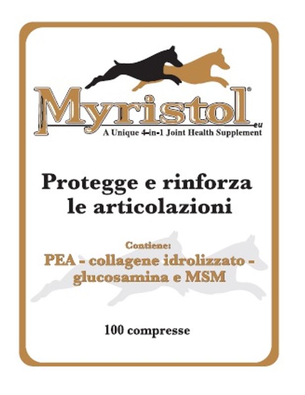 Myristol Mangime Complementare Per Articolazioni Cani 100 Compresse-1