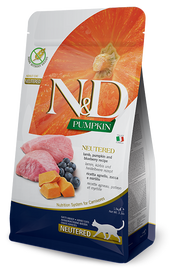 Farmina N&D Pumpkin Neutered Agnello E Zucca Gatti Adulti Sterilizzati Sacco 1,5kg-1