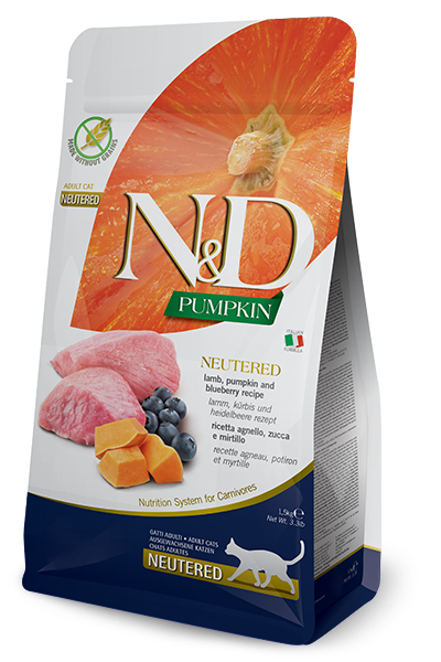 Farmina N&D Pumpkin Neutered Agnello E Zucca Gatti Adulti Sterilizzati Sacco 1,5kg-1