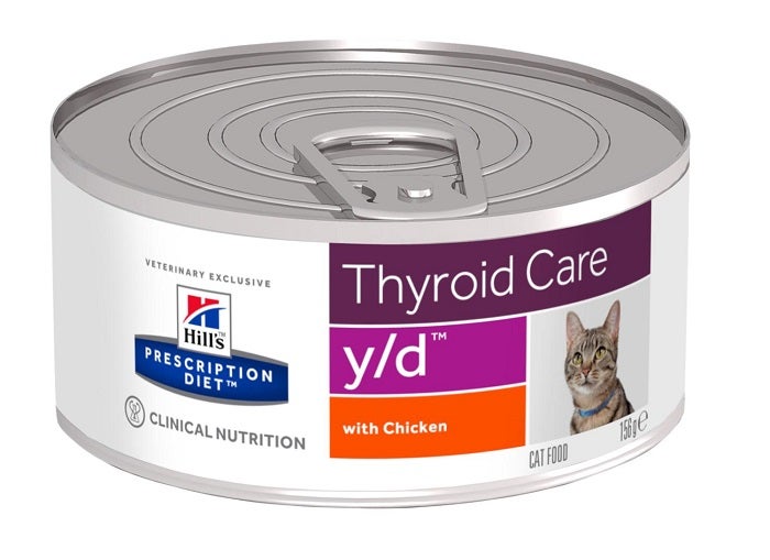 Hill's Prescription Diet Y/D Disturbi Endocrini Cibo Umido Con Pollo Per Gatti Lattina 156g-1