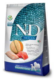 Farmina N&D Ocean Salmone E Merluzzo Cani Adulti Taglia Media E Grande Sacco 2,5kg-1