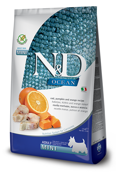 Farmina N&D Ocean Merluzzo E Zucca Cani Adulti Taglia Mini Sacco 7kg-1