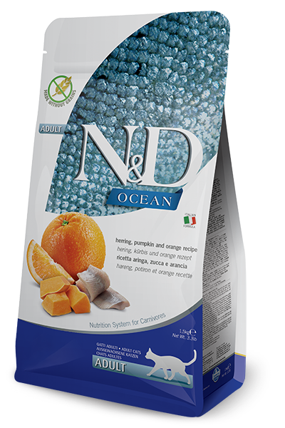 Farmina N&D Ocean Aringa E Zucca Gatti Adulti Sacco 300g-1