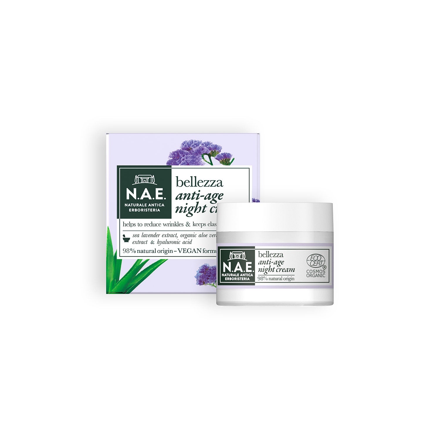N.A.E. Crema Notte Anti-Età Bellezza Formula Vegana 50ml-1