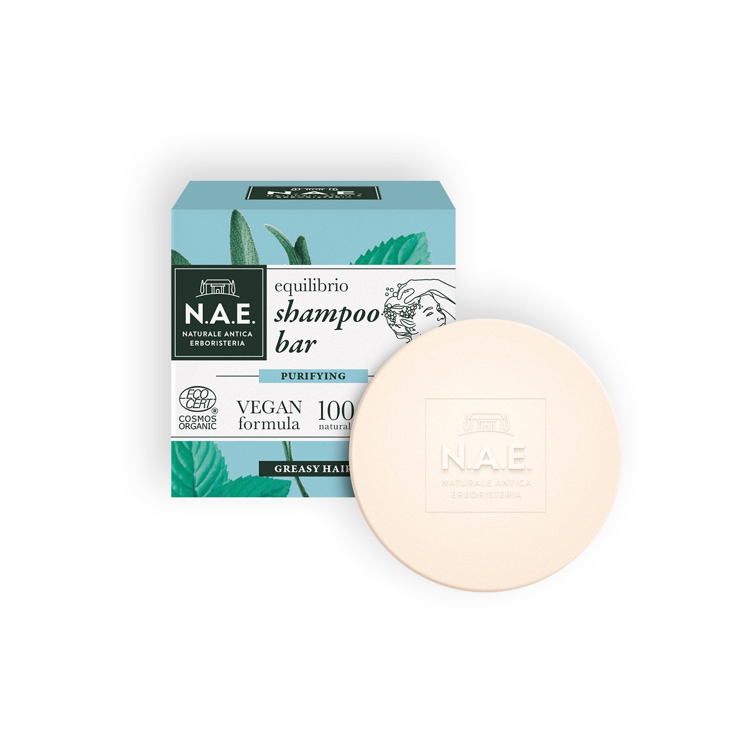 N.A.E. Shampoo Solido Equilibrio Per Capelli Grassi 85g-1