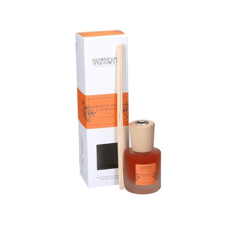 Nasoterapia Arancio Rosa e Cannella Diffusore d'essenza con bastoncini 100ml-1