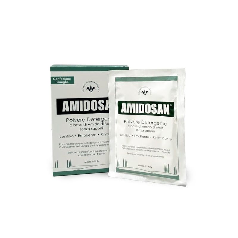 Amidosan Polvere Detergente Lenitiva Emolliente Rinfrescante 14 Buste Da 40g-1