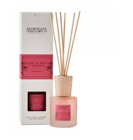 Nasoterapia Legno di Rosa e Vaniglia Seduzione Diffusore d'essenza con bastoncini 100ml-1
