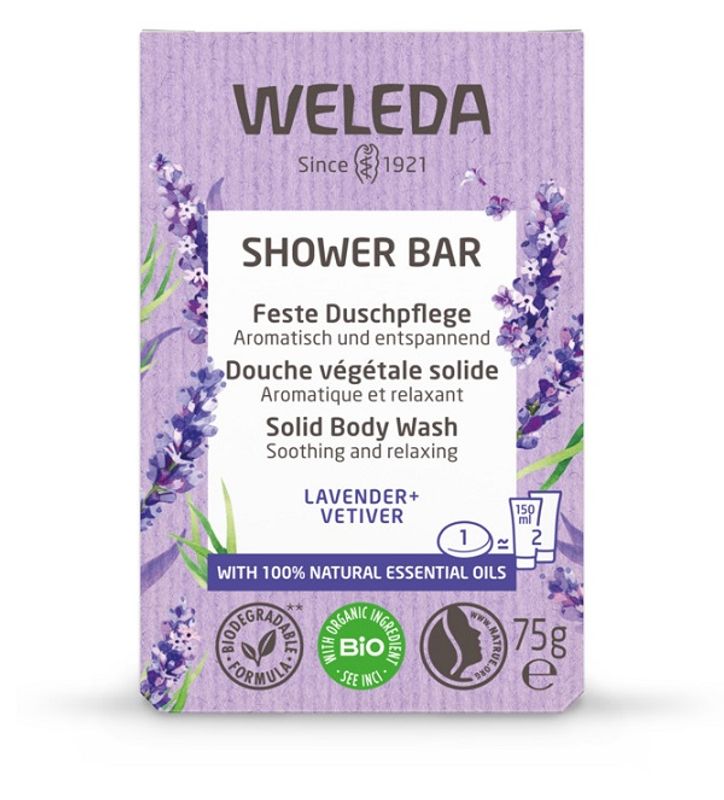 Weleda Shower Bar Lavanda + Vetiver bagnodoccia solido 75g-1