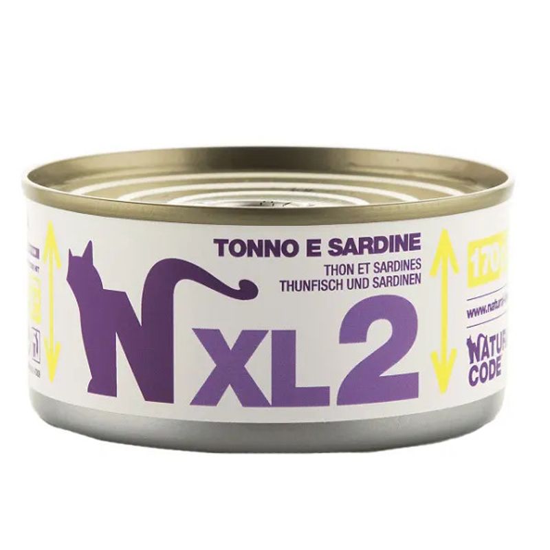 Natural Code XL2 Per Gatti Adulti Tonno E Sardine 170g-1