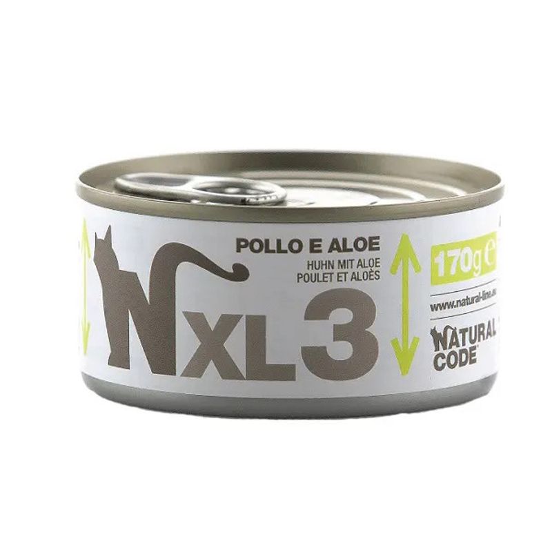 Natural Code XL3 Per Gatti Adulti Pollo E Aloe 170g-1
