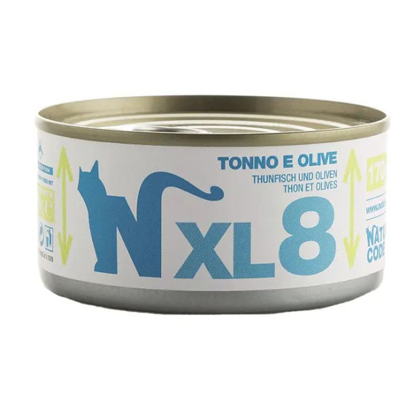Natural Code XL8 Cibo Umido Per Gatti Adulti Tonno e Olive 170g-1