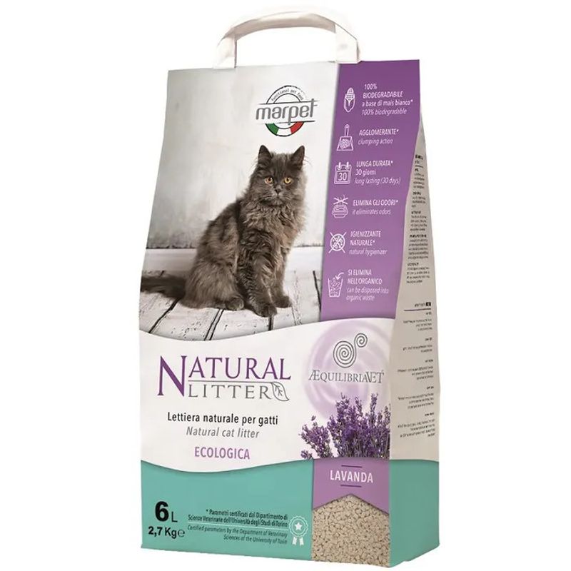 Marpet Natural Litter Lettiera Per Gatti Profumazione Lavanda 6 Litri-1