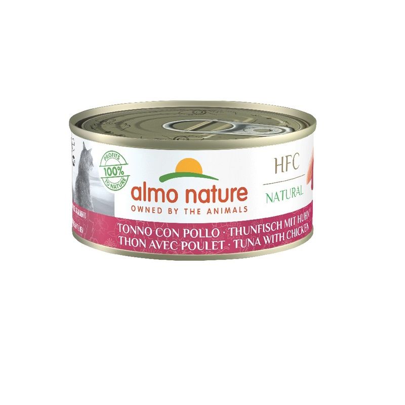 Almo Nature HFC Natural Tonno con Pollo alimento umido per gatti adulti 150g-1