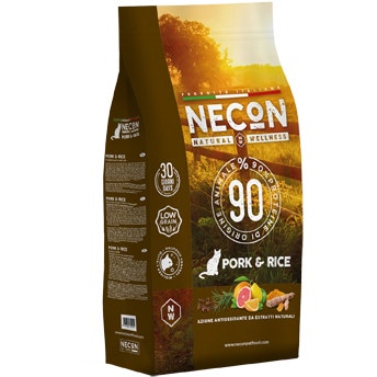 Necon Natural Wellness Adulti Maiale/Riso Alimento Completo Per Gatti Adulti Sacco 1,5kg-1