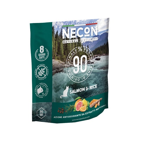 Necon NW Crocchette Gatto Adulto Salmone E Riso 400g-1