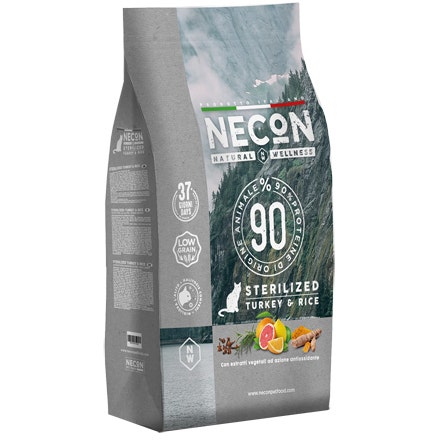Necon Natural Wellness Sterilezed Tacchino/Riso Alimento Per Gatti Sacco 1,5kg-1