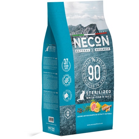 Necon Natural Wellness Sterilized Pesce Bianco/Riso Per Gatti Sacco 1,5kg-1