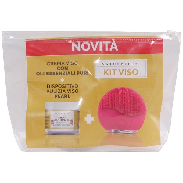 Naturbella Kit Crema Viso Antirughe 50ml+Dispositivo Pulizia Viso Pearl-1