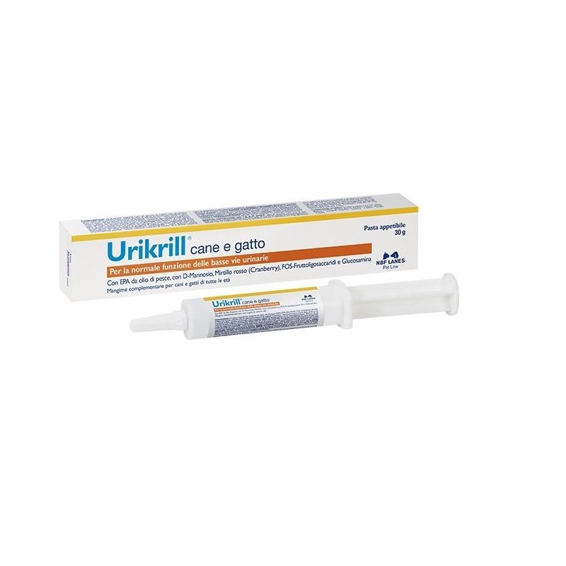 Urikrill Cane e Gatto Pasta Appetibile Benessere delle basse vie urinarie 30g-1