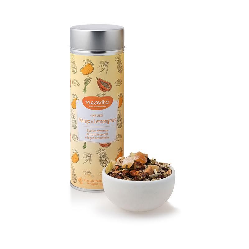 Neavita infuso Mango e Lemongrass in foglie 100g silver tin-1