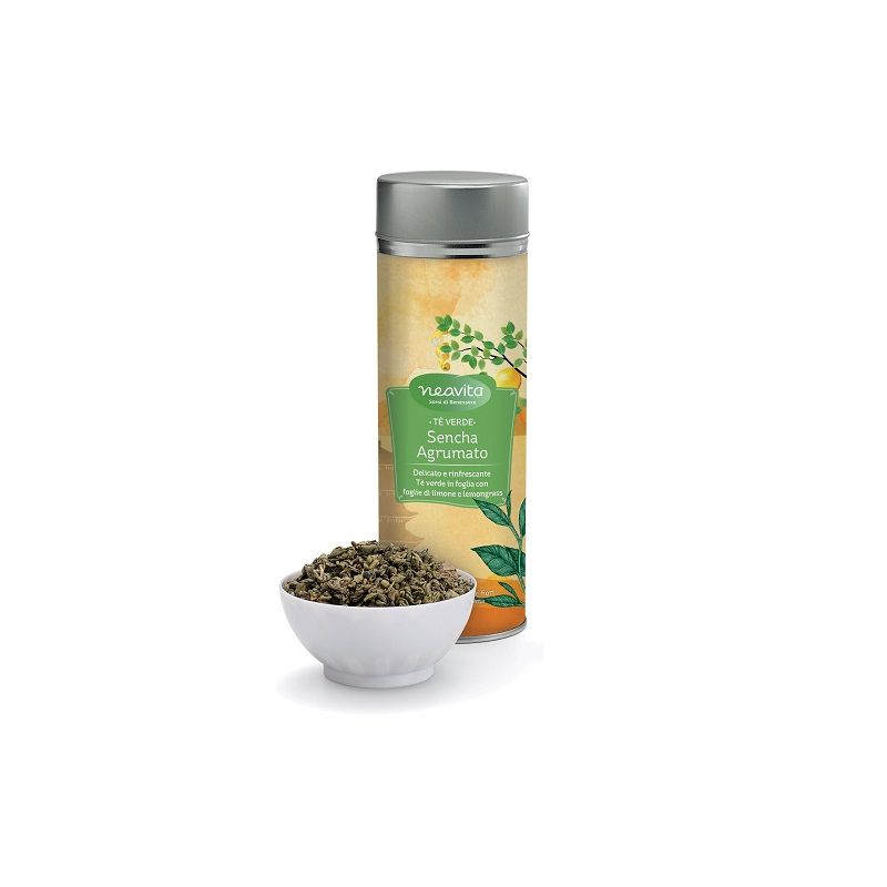 Neavita tè verde Sencha Agrumato in foglie 50g silver tin-1
